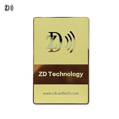بطاقة عمل معدنية NFC بتصميم مخصص NTAG216 888 بايت 13.56 ميجاهرتز RFID بطاقة زيارة معدنية من الفولاذ المقاوم للصدأ