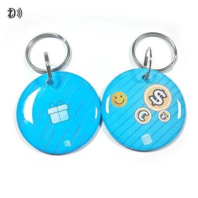 تعيين 13.56MHz قابل للبرمجة NTAG213 Smart Epoxy Keyfob علامات RFID Tag NFC سلسلة مفاتيح