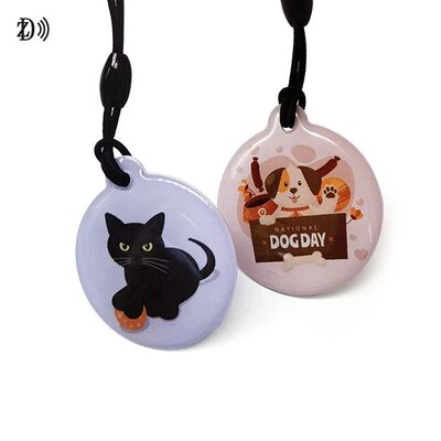 تعيين 13.56MHz قابل للبرمجة NTAG213 Smart Epoxy Keyfob علامات RFID Tag NFC سلسلة مفاتيح