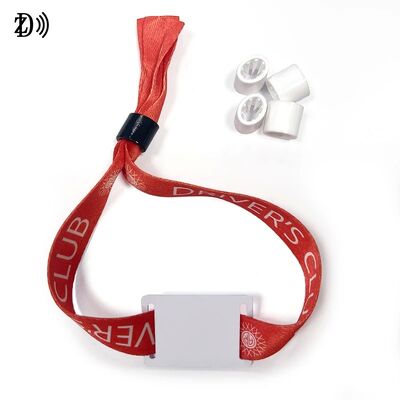 NFC مخصص 13.56MHz معصم القماش القابل للإستخدام مرة واحدة S50 رقاقة RFID سوار لمراقبة الوصول إلى الحفل